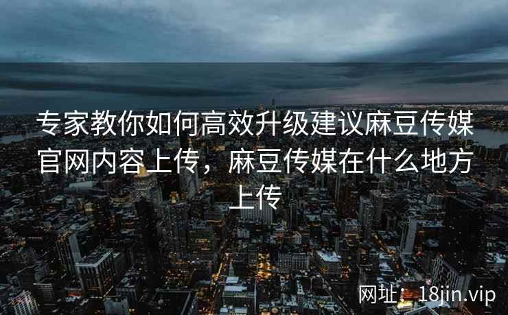 专家教你如何高效升级建议麻豆传媒官网内容上传，麻豆传媒在什么地方上传
