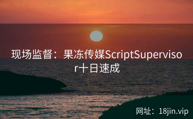 现场监督:果冻传媒ScriptSupervisor十日速成
