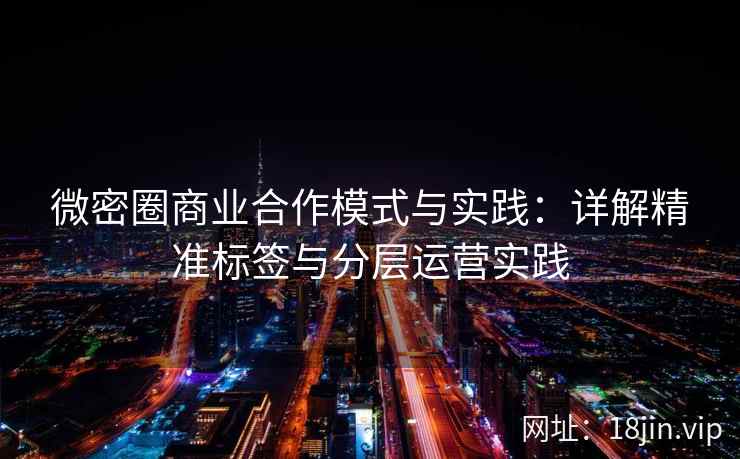 微密圈商业合作模式与实践：详解精准标签与分层运营实践